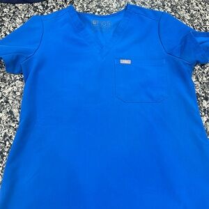 Figs women’s Catrina scrub one pocket top small - blue